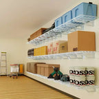 Lot de 2 étagères murales Atlas 60x90 cm, rangement de garage 180 kg, blanc