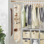 Organisateur de rangement de chaussures suspendu 10 étagères beige - Brightroom™