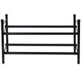 Organize It All 2 Tier Expandable, Stackable and Adjustable Shoe Rack Organizer Black: Iron Frame, Holds 12 Pairs, 46" Width