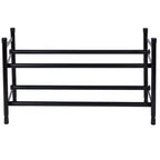 Organize It All 2 Tier Expandable, Stackable and Adjustable Shoe Rack Organizer Black: Iron Frame, Holds 12 Pairs, 46" Width