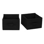 Household Essentials Set of 2 Wide Hanging Shelf Drawers Black Linen: Closet Organizer & Hanging Storage Solution