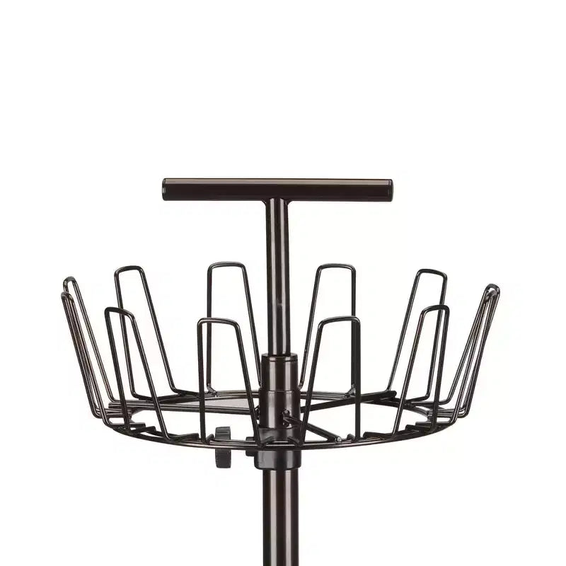 Arbre à chaussures rotatif à 3 niveaux Household Essentials Bronze : porte-chaussures à cadre en fer pour placard et sol, peut contenir 18 paires