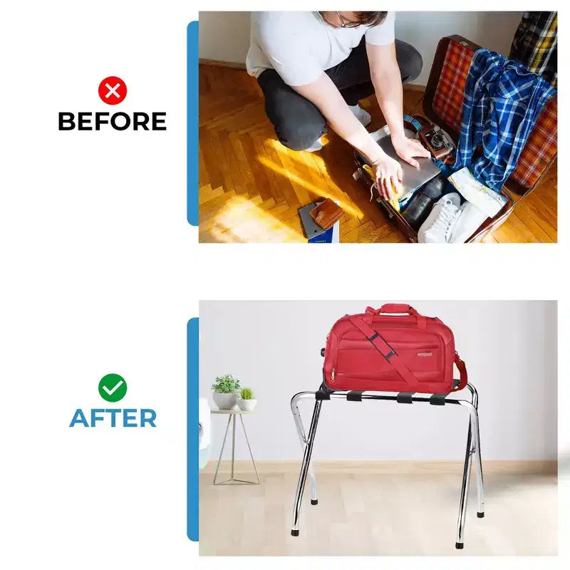 USTECH Porte-bagages chromé KD à monter soi-même