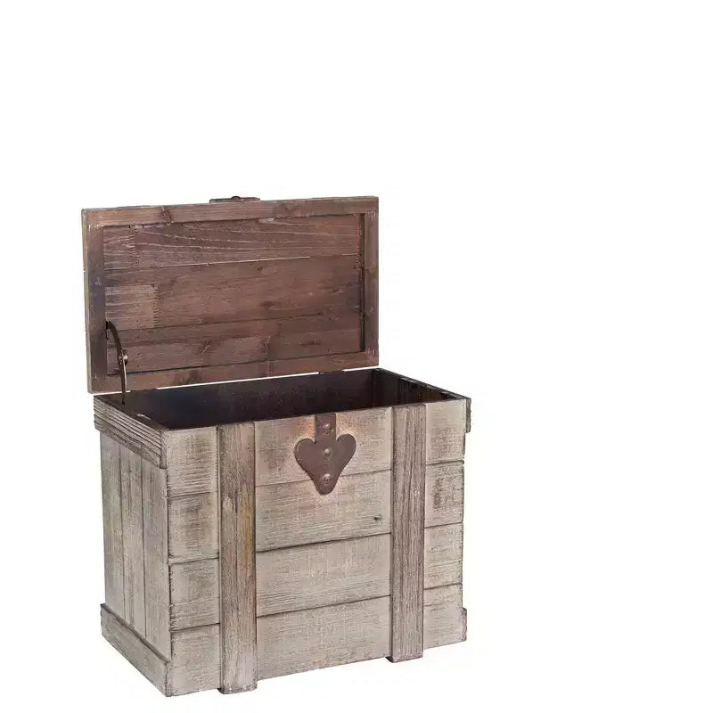 Malle de rangement décorative patinée Small de Household Essentials : Malle de rangement multicolore pour tous les âges, 48,26 cm x 27,94 cm x 40,00 cm