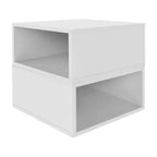 Niche 2pk Cubo Demi-Taille Bois Empilable Rangement Bibliothèque Organisateur Étagère Cube Blanc Neige