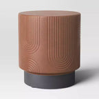 Geometric Terrafab Side Table Brown - Threshold™