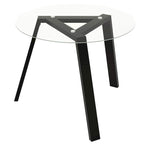Table de salle à manger ronde en verre Costway 36" pour 4 personnes avec plateau en verre trempé - Voir détails