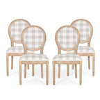 Chaises de salle à manger en tissu de style campagnard français - NH419413