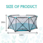 Parc pour bébé portable intérieur et extérieur Regalo My Play Deluxe Extra Large - Bleu sarcelle