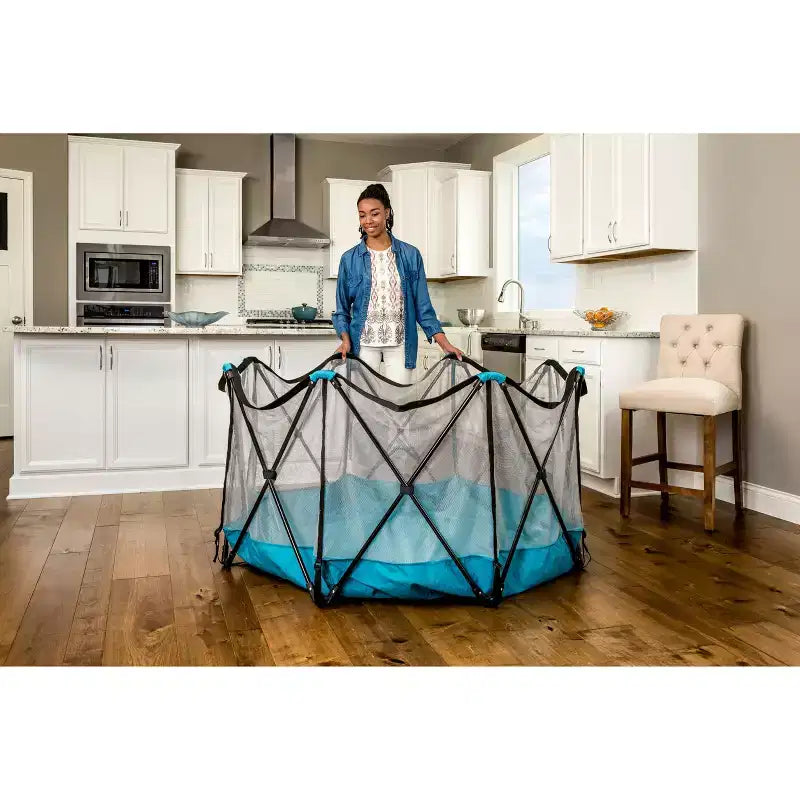 Parc pour bébé portable intérieur et extérieur Regalo My Play Deluxe Extra Large - Bleu sarcelle