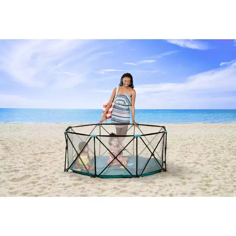 Parc pour bébé portable intérieur et extérieur Regalo My Play Deluxe Extra Large - Bleu sarcelle