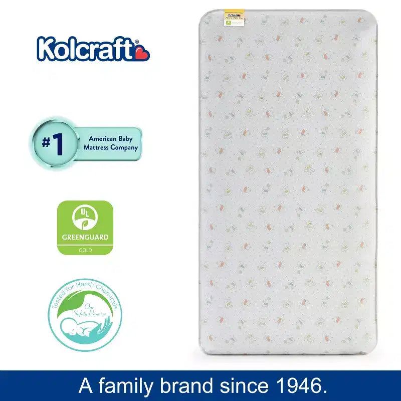Matelas de lit de bébé et de tout-petit Sleepy Little One de Kolcraft : Ferme, épaisseur de 12,7 cm, housse imperméable, ressorts continus