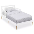 Delta Children Jordan Toddler Bed - Bianca White: Standard Crib/Toddler, Pine Frame, Modern Decor Style