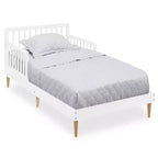 Delta Children Jordan Toddler Bed - Bianca White: Standard Crib/Toddler, Pine Frame, Modern Decor Style