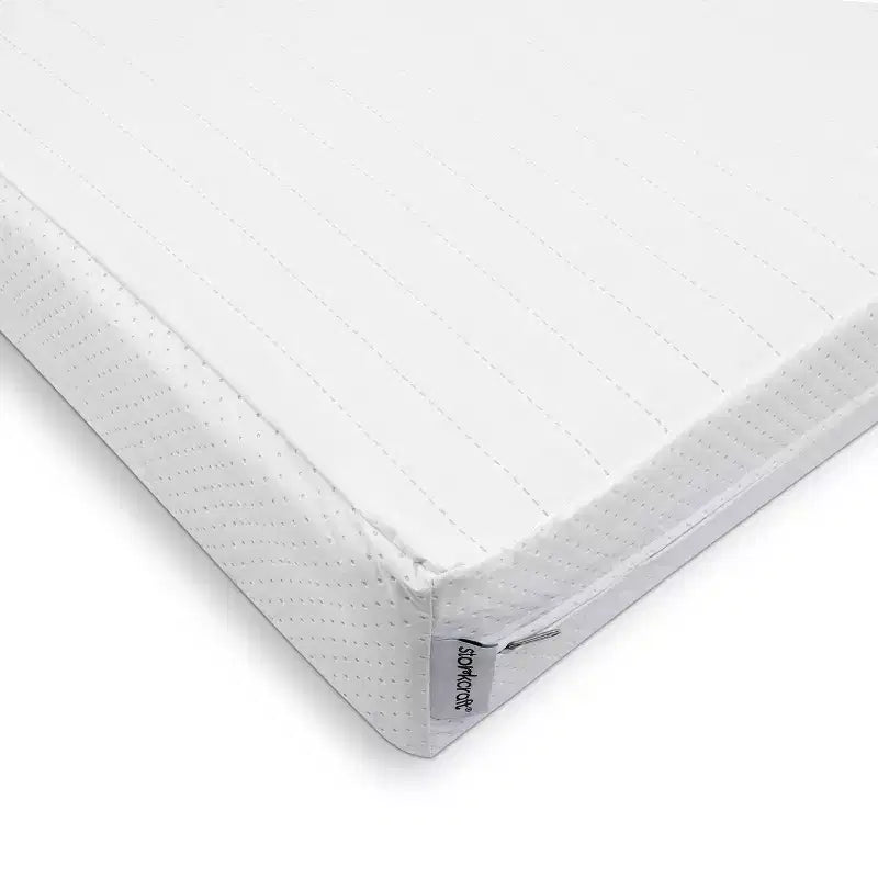 Matelas de lit de bébé et de tout-petit double face Storkcraft 6 po résistant à l'eau évolutif : fermeté, housse en maille amovible, remplissage en fibre