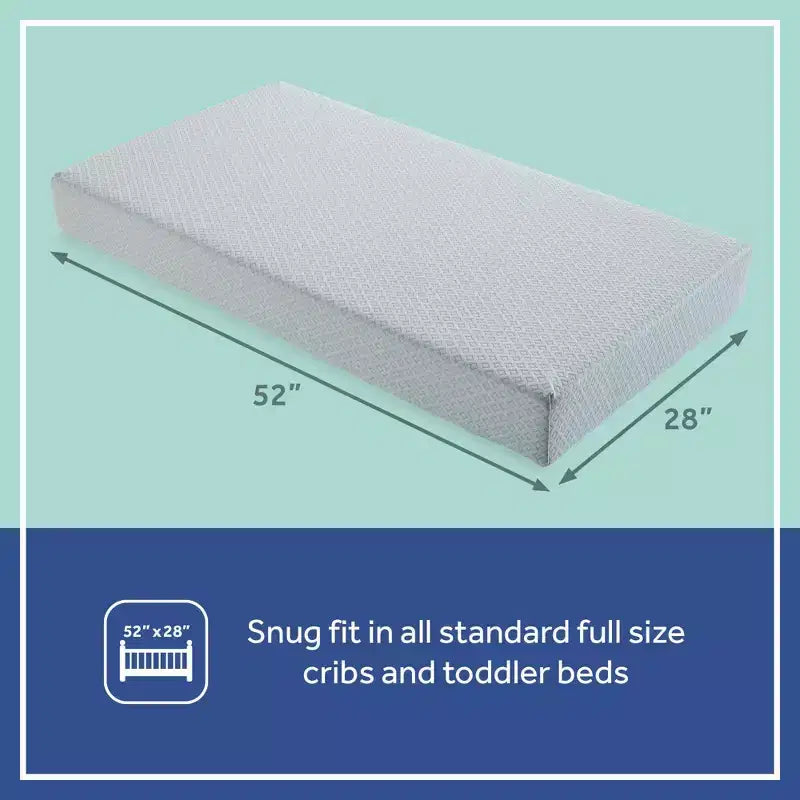 Matelas pour lit de bébé en mousse respirante et durable Sealy OMNI-Breathe sans PVC - Blanc