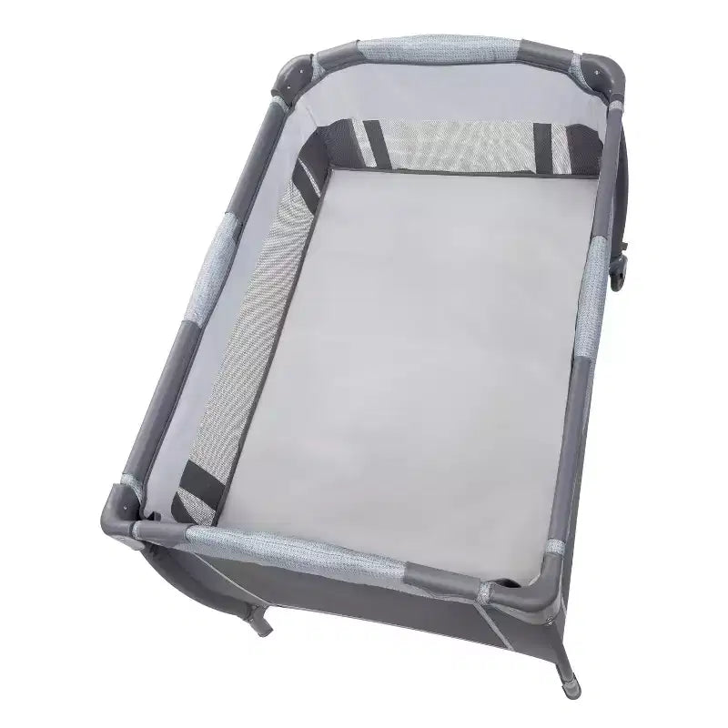 Baby Trend Lil Snooze Deluxe III Centre de puériculture et parc pour jumeaux - Gris douillet : Cadre en métal, Rembourrage en mousse, Capacité de 13,6 kg