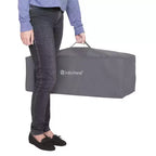 Baby Trend Lil Snooze Deluxe III Centre de puériculture et parc pour jumeaux - Gris douillet : Cadre en métal, Rembourrage en mousse, Capacité de 13,6 kg