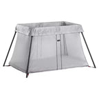 BABYBJÖRN Travel Crib Light - Light Silver: Carrying Bag, Steel Frame, Folds for Easy Transport