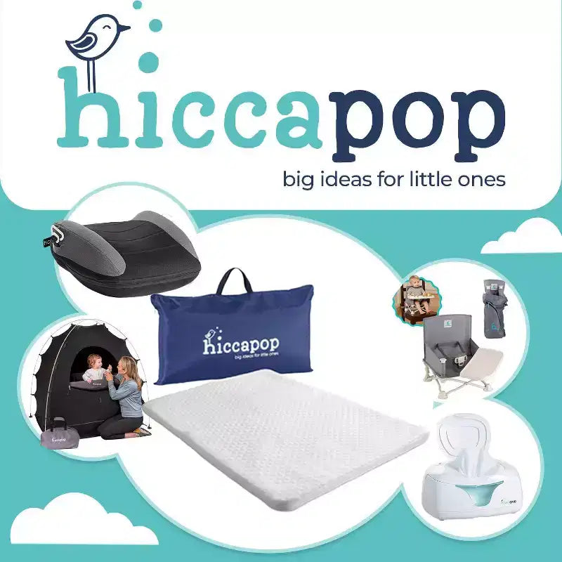 Matelas de parc Hiccapop - Blanc : fermeté moyenne, mousse haute densité, épaisseur de 3,18 cm, housse imperméable amovible