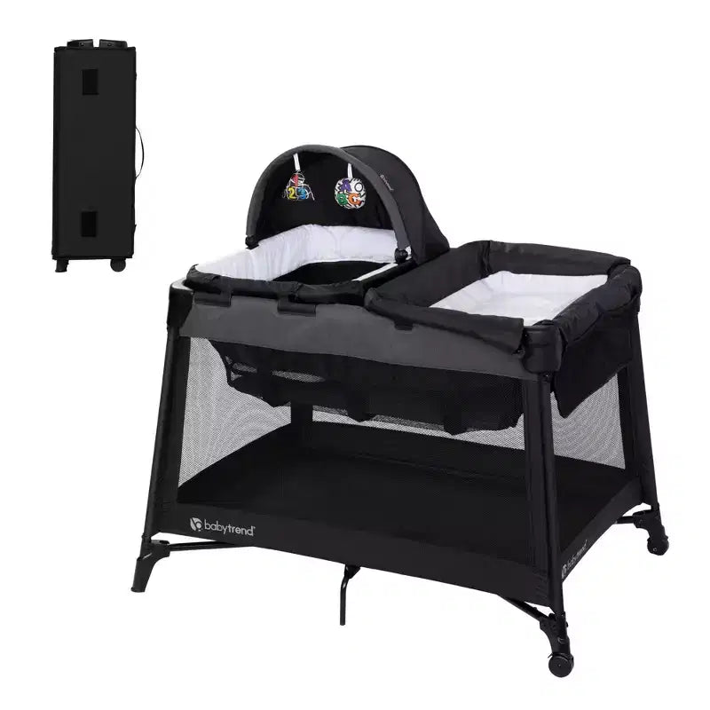Centre de puériculture et parc de voyage Baby Trend Willow - Cosmic Black