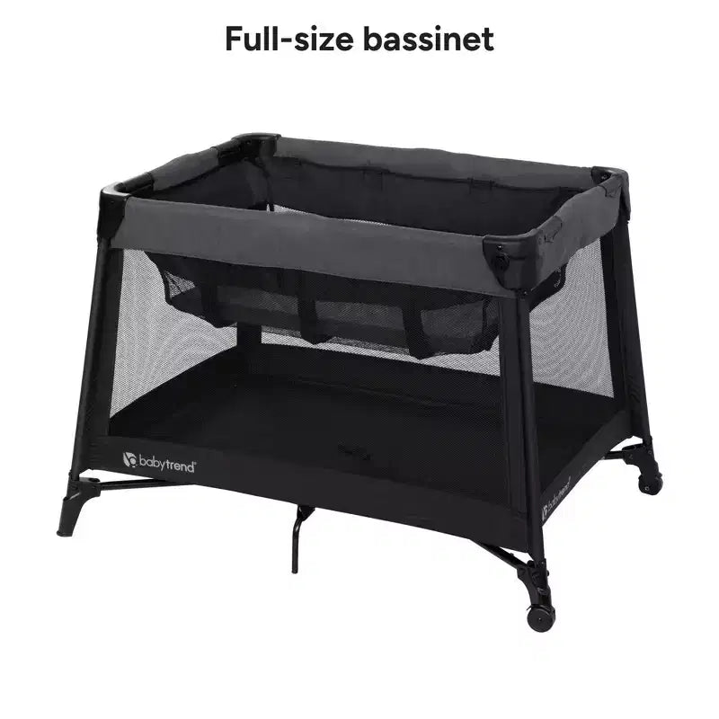 Centre de puériculture et parc de voyage Baby Trend Willow - Cosmic Black
