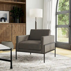 Fauteuil club moderne HomePop rembourré avec cadre en métal