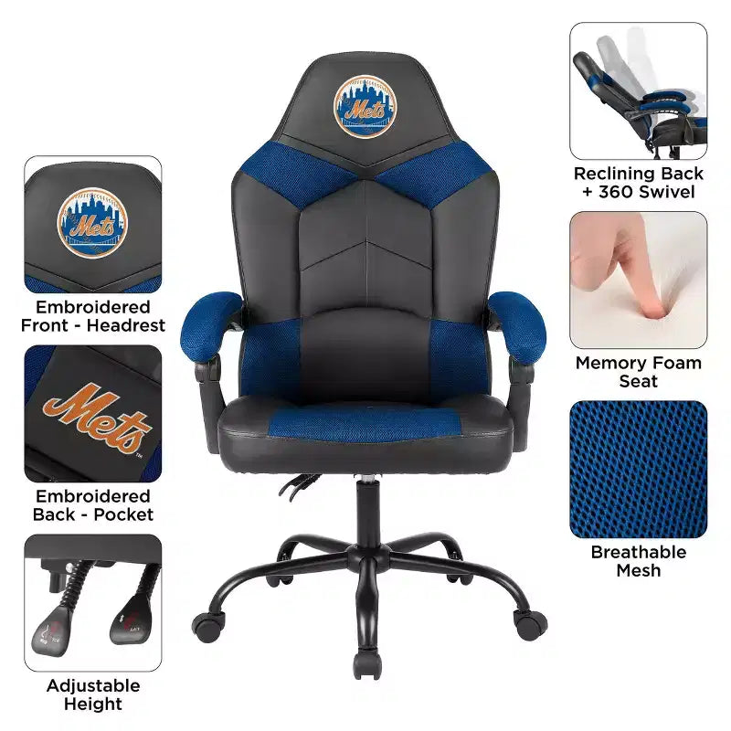 Fauteuil de bureau surdimensionné MLB New York Mets