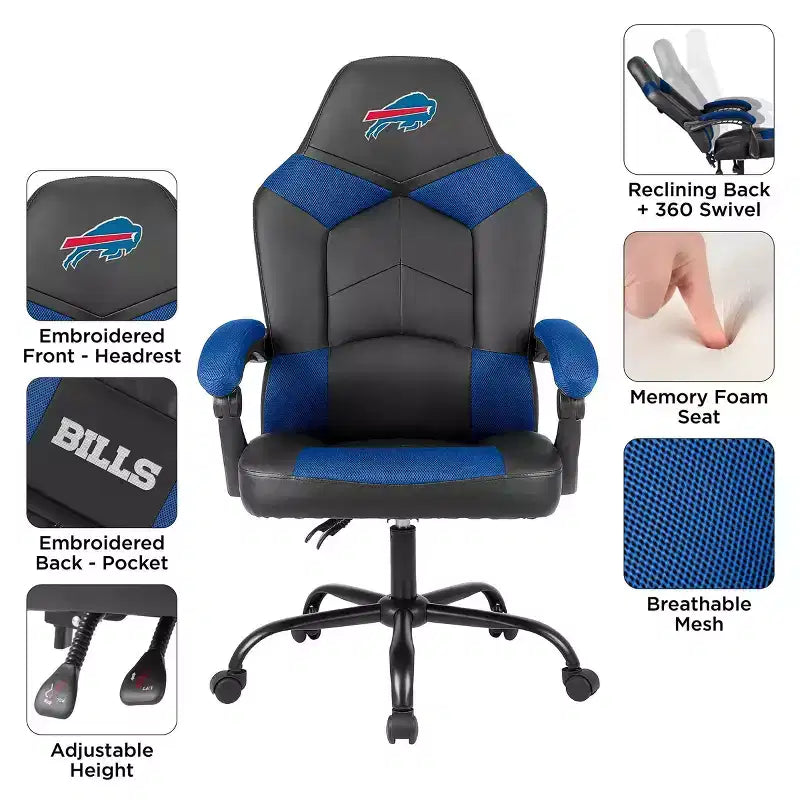 Fauteuil de bureau surdimensionné NFL Buffalo Bills