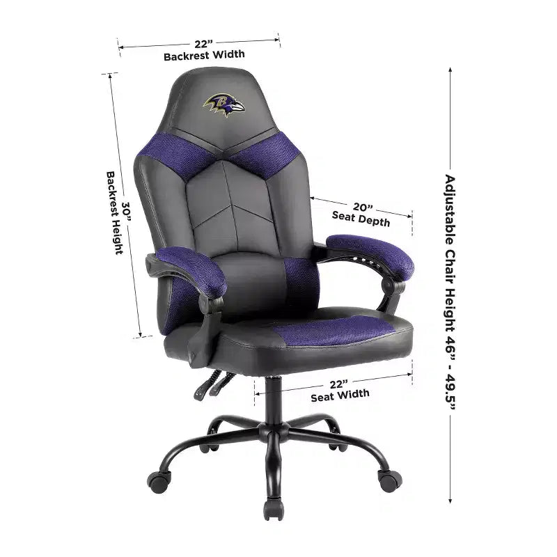 Fauteuil de bureau surdimensionné NFL Baltimore Ravens