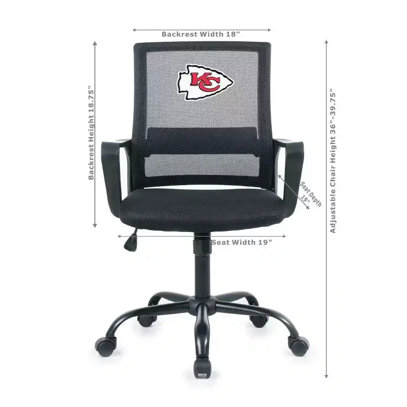 Chaise de bureau NFL Kansas City Chiefs