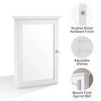 Meuble mural Crosley Lydia avec miroir Blanc chaud