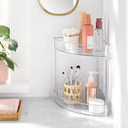 Étagère d'angle transparente à 2 niveaux - Brightroom™