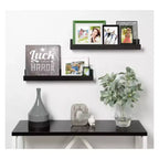 Lot de 2 étagères murales décoratives 24 x 3,3 po noires - Uniek