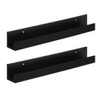 Lot de 2 étagères murales décoratives 24 x 3,3 po noires - Uniek
