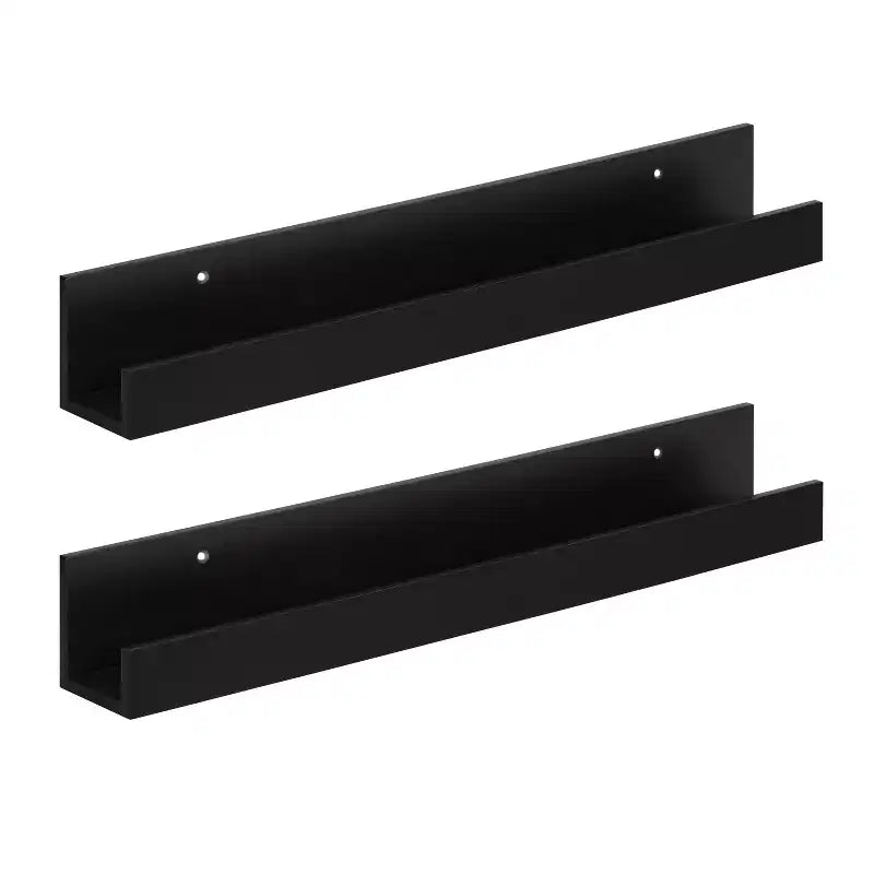 Lot de 2 étagères murales décoratives 24 x 3,3 po noires - Uniek