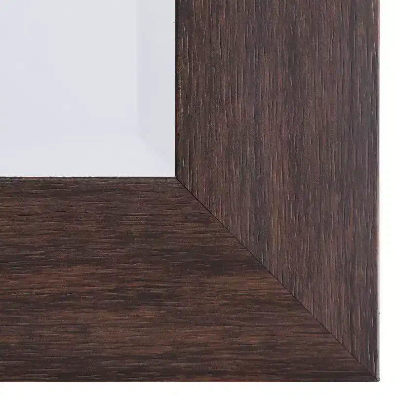Miroir mural décoratif avec bord biseauté noir - Yosemite Home Decor : Cadre expresso, 24x36, fixation murale