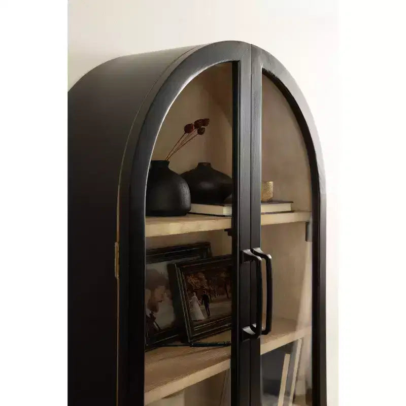 Kate & Laurel Tout sur la Décoration Armoire Murale Arcott Arch 21"x30" Noire