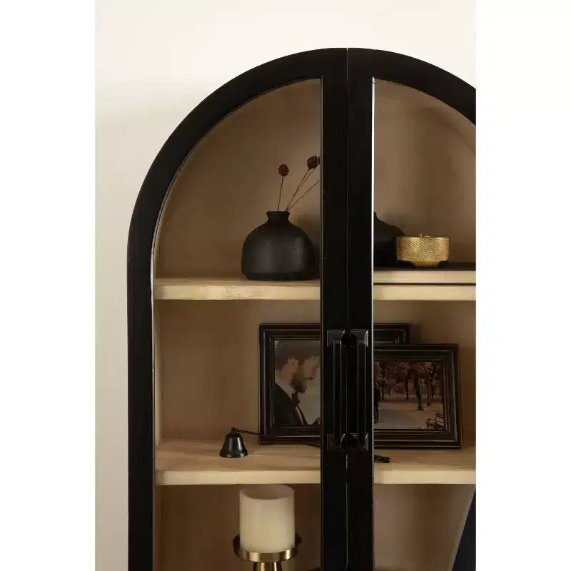 Kate & Laurel Tout sur la Décoration Armoire Murale Arcott Arch 21"x30" Noire