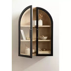 Kate & Laurel Tout sur la Décoration Armoire Murale Arcott Arch 21"x30" Noire
