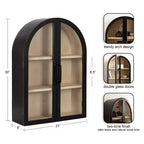Kate & Laurel Tout sur la Décoration Armoire Murale Arcott Arch 21"x30" Noire