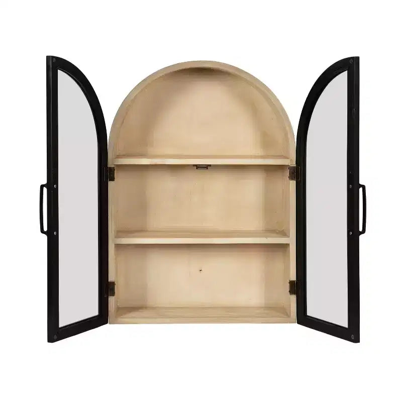 Kate & Laurel Tout sur la Décoration Armoire Murale Arcott Arch 21"x30" Noire