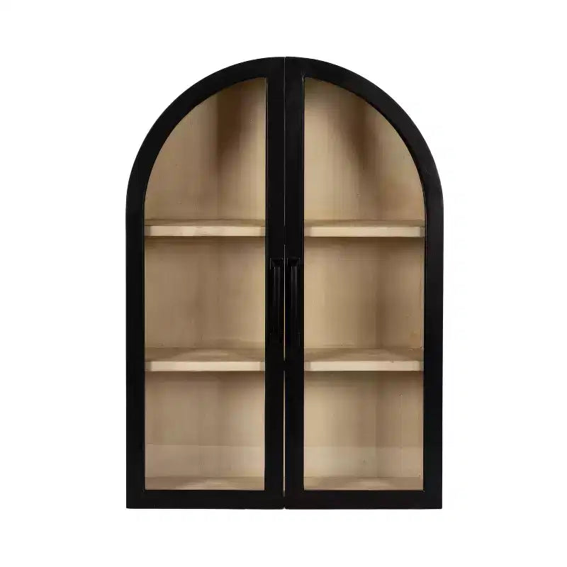 Kate & Laurel Tout sur la Décoration Armoire Murale Arcott Arch 21"x30" Noire