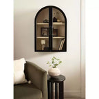 Kate & Laurel Tout sur la Décoration Armoire Murale Arcott Arch 21"x30" Noire