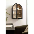 Kate & Laurel Tout sur la Décoration Armoire Murale Arcott Arch 21"x30" Noire