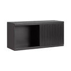 Kate & Laurel All Things Decor 30"x10"x14" Furrow Short Wall Cabinet Black