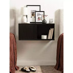 Meuble mural court noir Kate & Laurel All Things Decor 30"x10"x14" Furrow