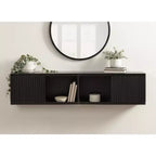 Meuble mural court noir Kate & Laurel All Things Decor 30"x10"x14" Furrow