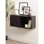 Meuble mural court noir Kate & Laurel All Things Decor 30"x10"x14" Furrow