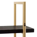 Kate & Laurel All Things Decor Étagère murale en bois et métal Leigh de 20 po x 30 po noire : Style Glamour de Luxe, Rangement suspendu à 3 niveaux